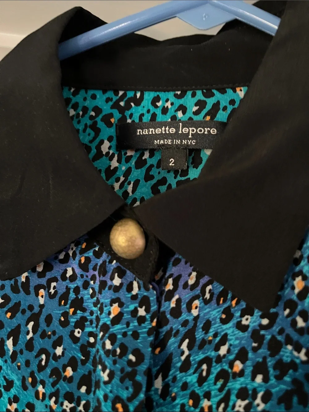 Nanette Lepore Leopard Print ButtonUp Blouse - Picture 3 of 9
